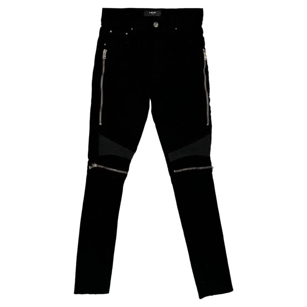 Amiri Mx2 Skinny-Fit Distressed Jeans in Black Cotton